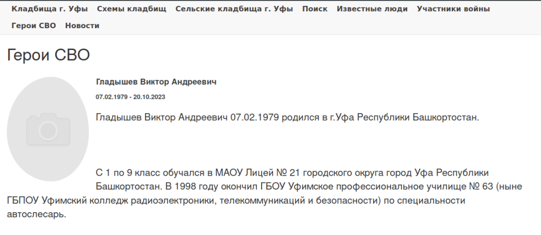 Гладышев Виктор Андреевич Гладышев Виктор Андреевич